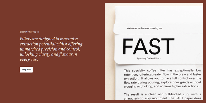 Sibarist Filter Papers section from Assembly Coffee