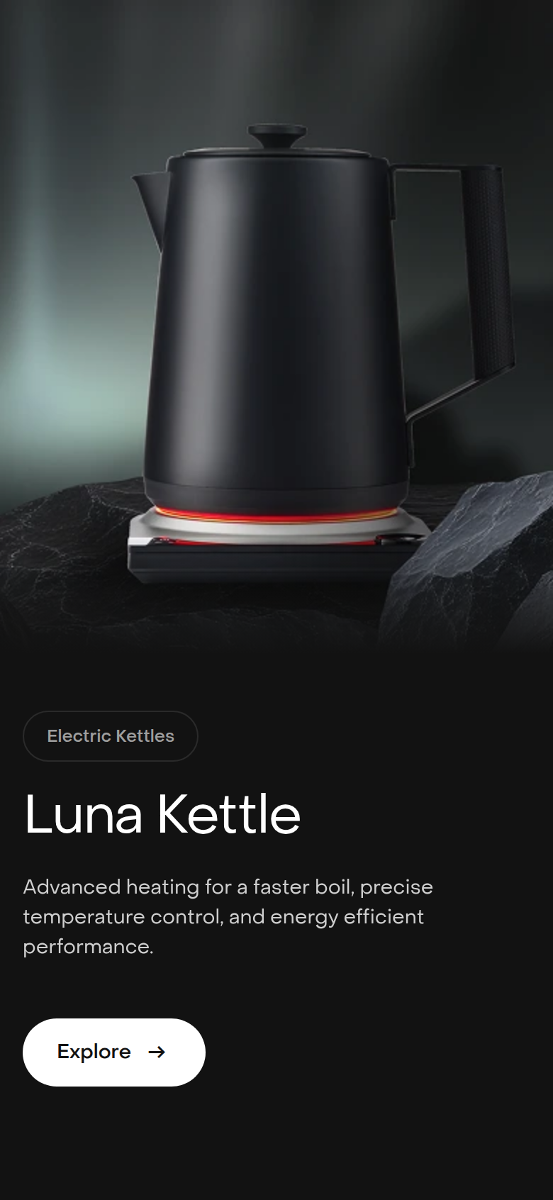 Luna Kettle Pro section from Saki, on a phone