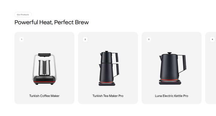 Powerful Heat, Perfect Brew section from Saki