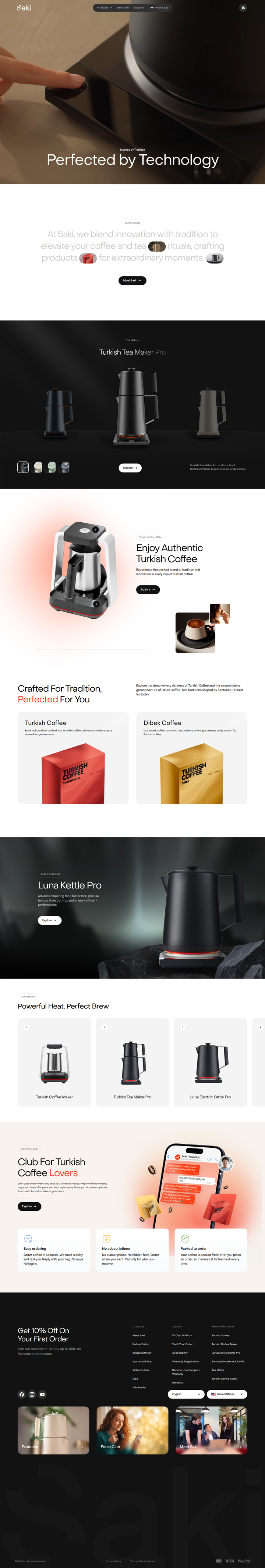 Home page from Saki
