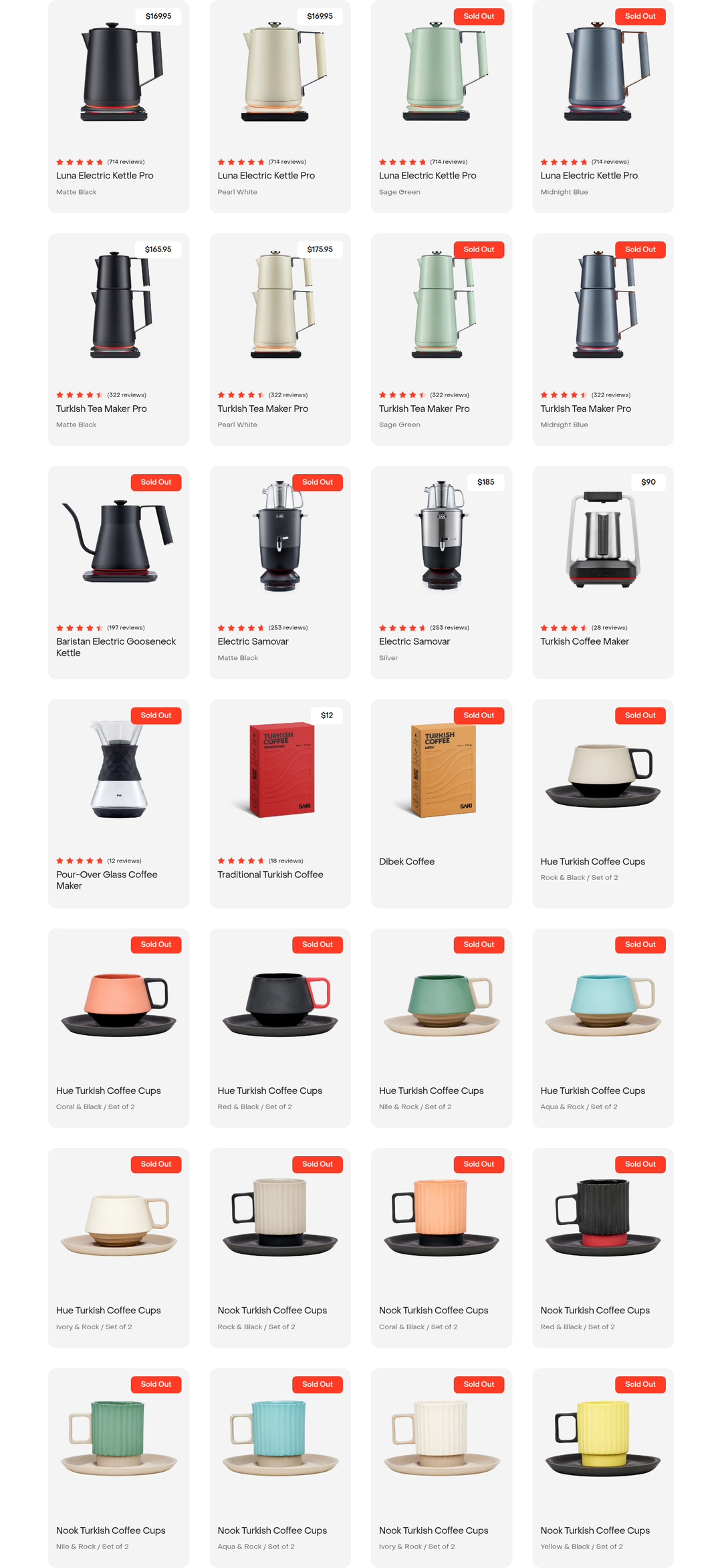 Product Grid section from Saki