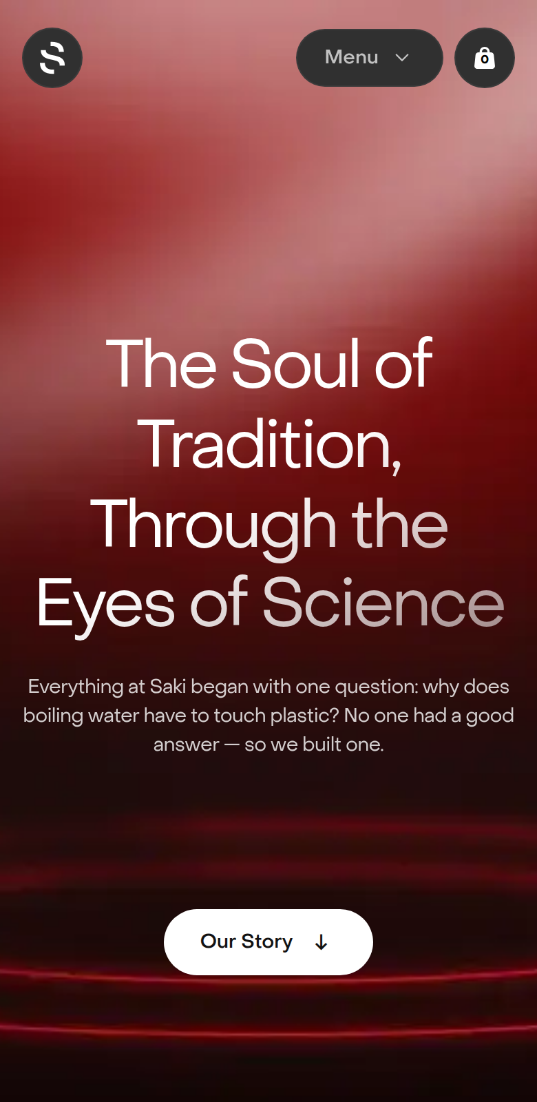 The Soul of Tradition section from Saki, on a phone