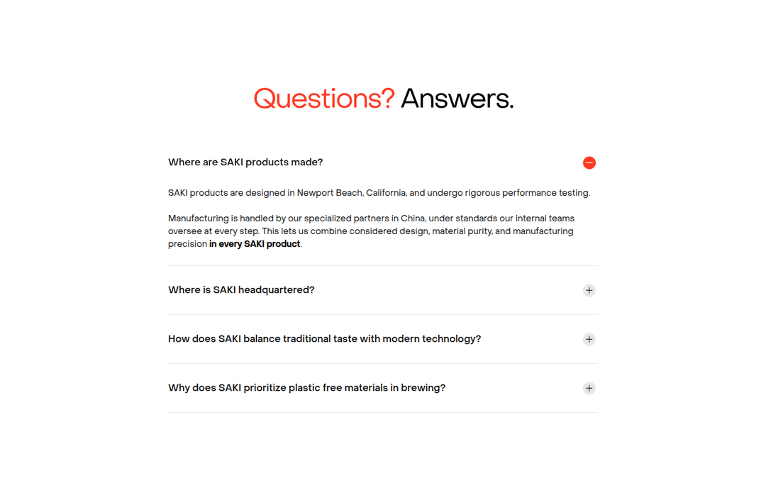 Questions? Answers. section from Saki
