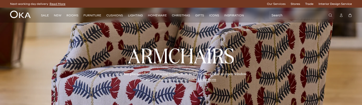 Armchairs section from OKA