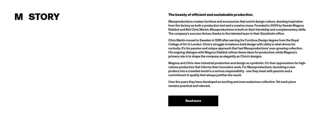 Story section from Massproductions