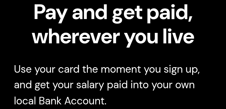 Pay and Get Paid Wherever You Live section from bunq, on a phone
