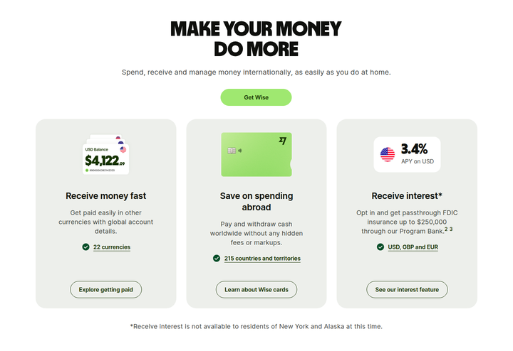 Make Your Money Do More section from Wise