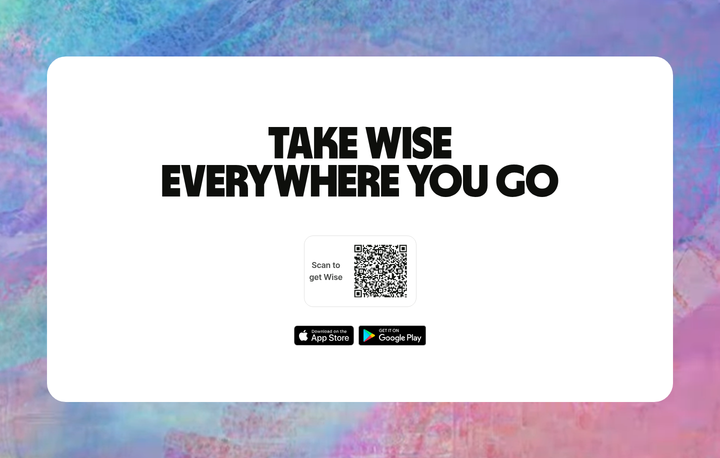 Take Wise Everywhere You Go section from Wise