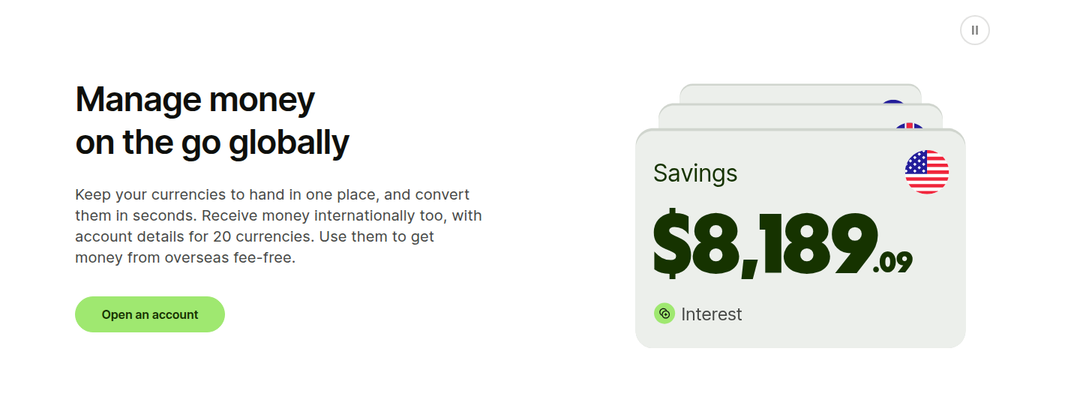 Manage Money on the Go Globally section from Wise