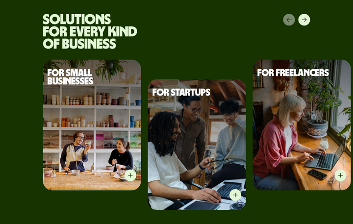 Solutions for Every Kind of Business section from Wise