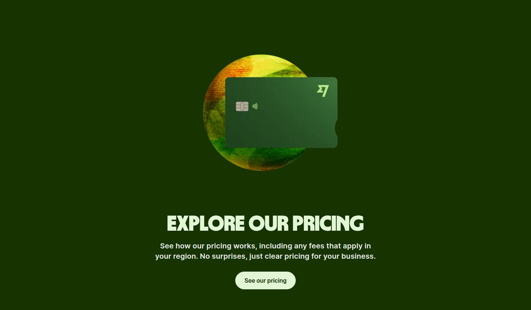 Explore Our Pricing section from Wise