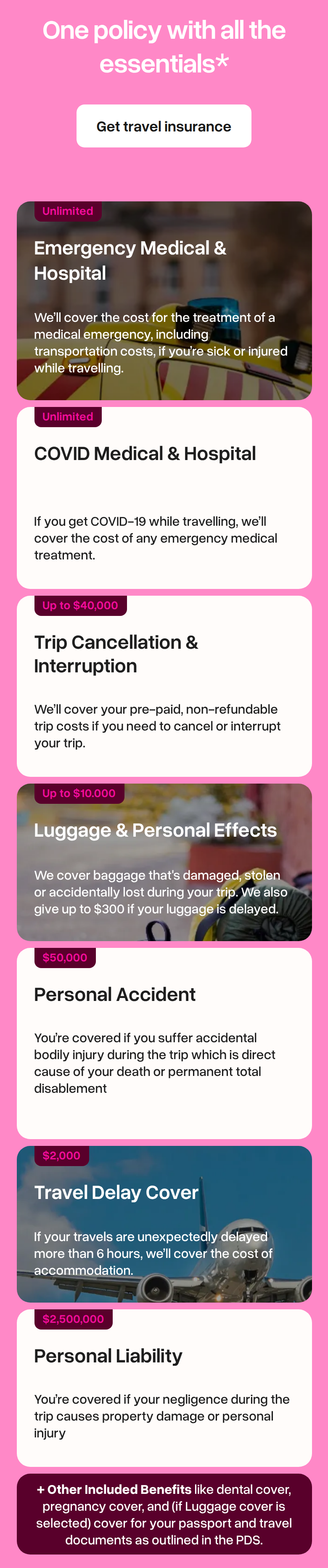 One Policy with All the Essentials section from Butter Insurance, on a phone