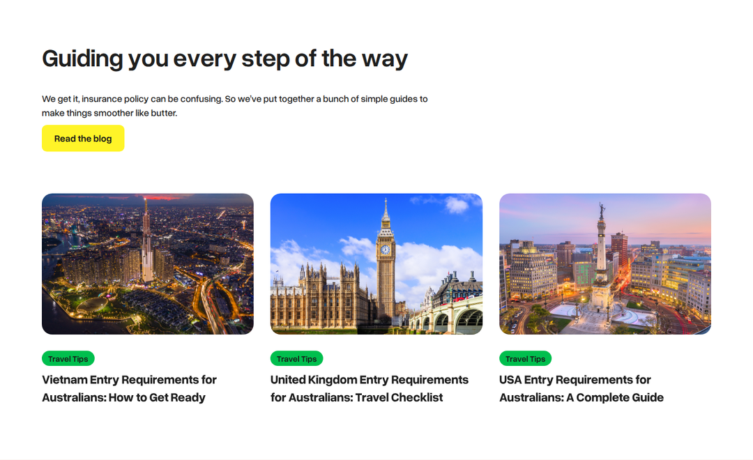 Guiding You Every Step of the Way section from Butter Insurance