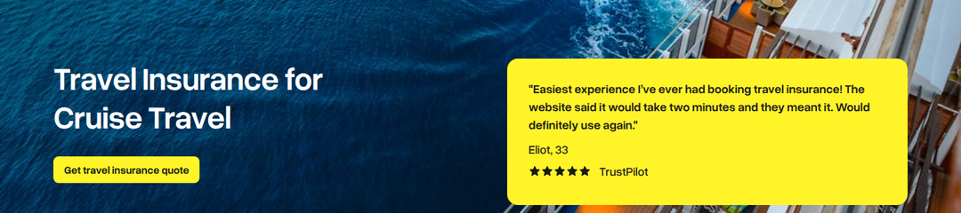 Travel Insurance for Cruise Travel section from Butter Insurance