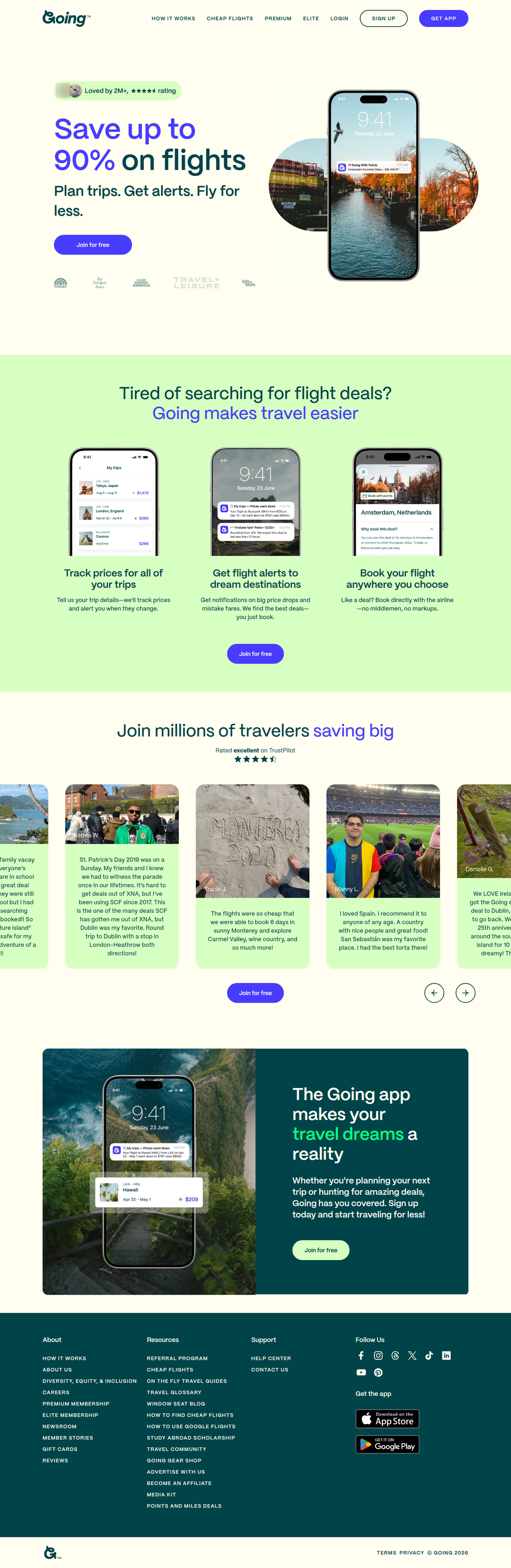 Home page of Going