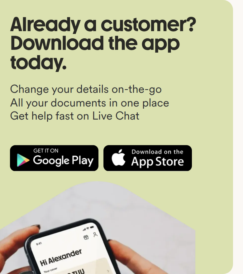 Download the App Today section from Marshmallow, on a phone