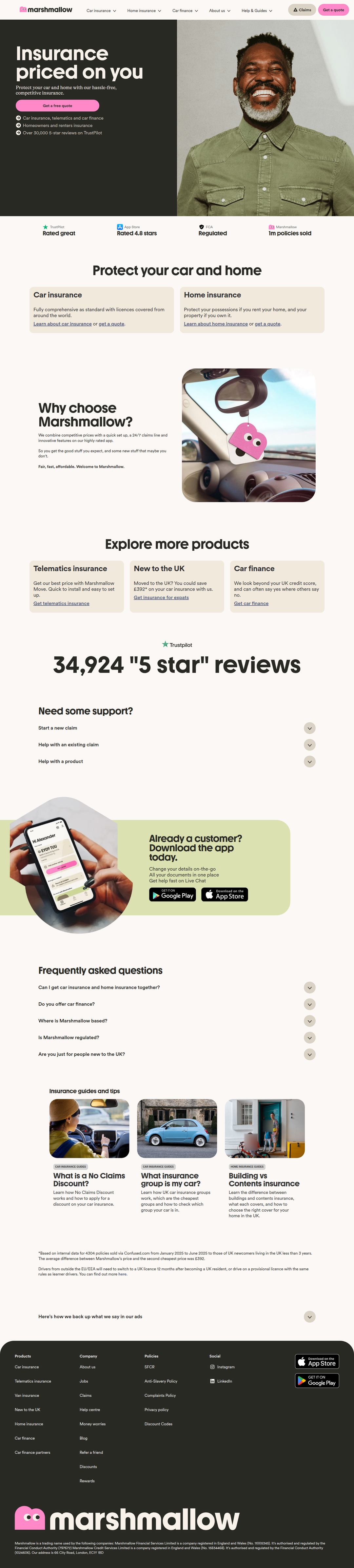 Home page of Marshmallow