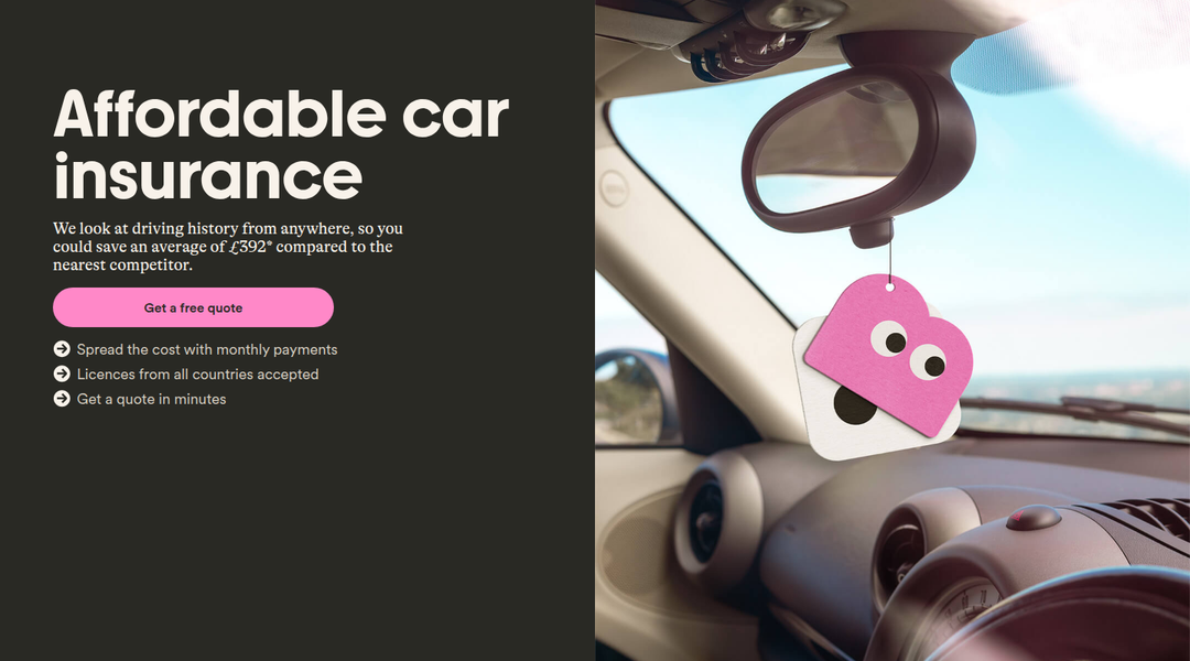Affordable Car Insurance section from Marshmallow