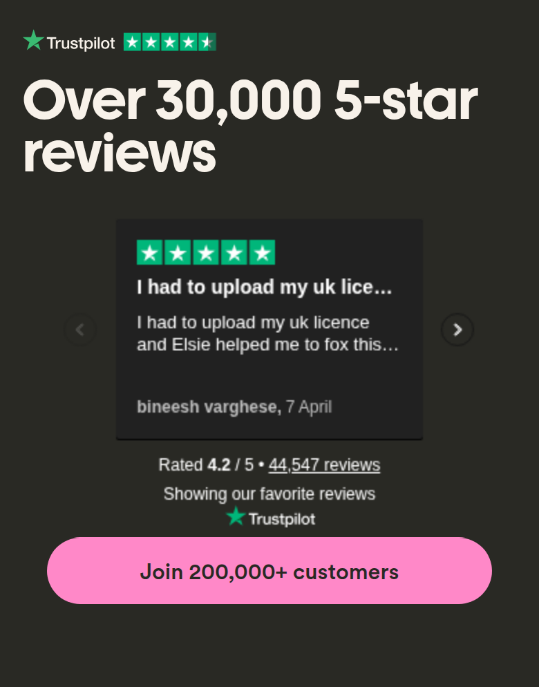 Over 30,000 5-Star Reviews section from Marshmallow, on a phone