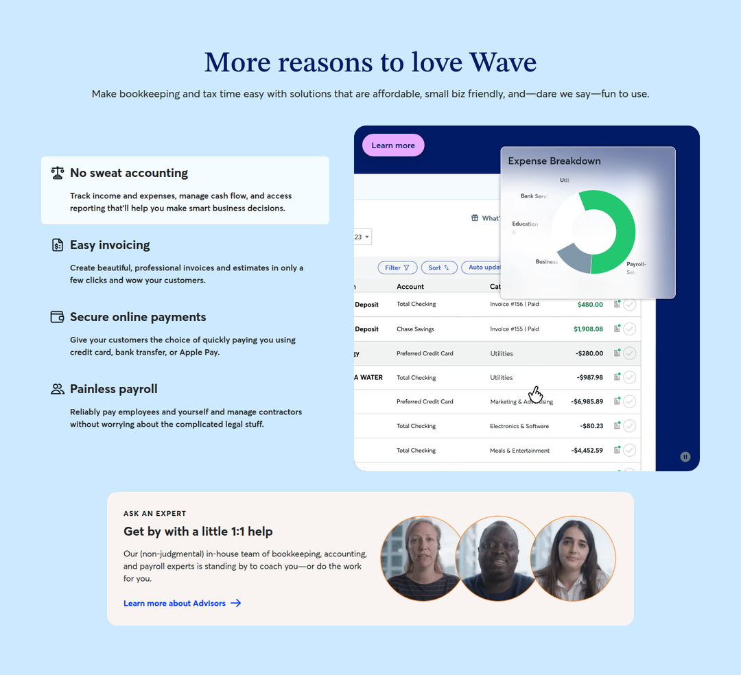 More Reasons to Love Wave section from Wave