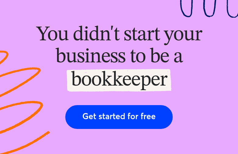 You Didn't Start Your Business to Be a Bookkeeper section from Wave, on a phone