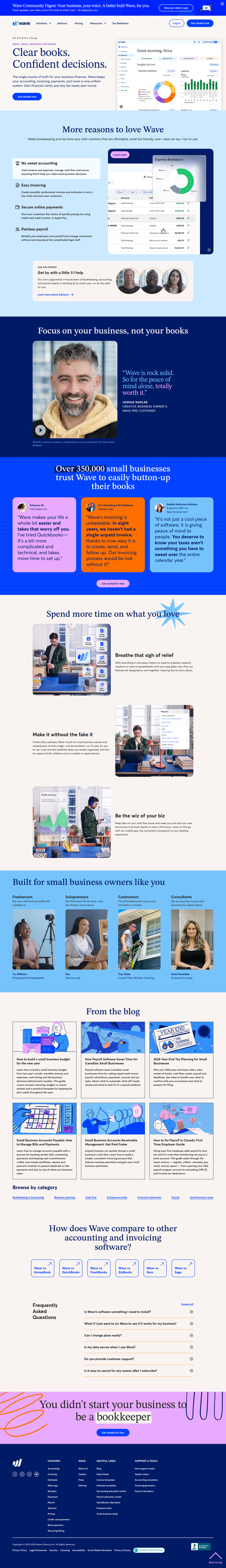 Home page from Wave