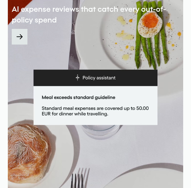AI Expense Reviews section from Pleo, on a phone