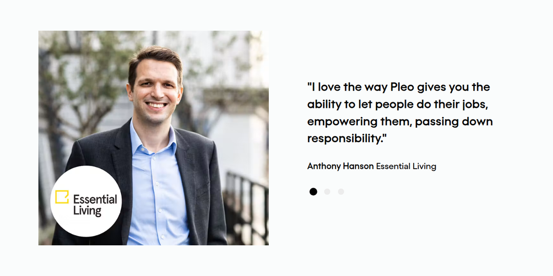 Essential Living Customer Quote section from Pleo